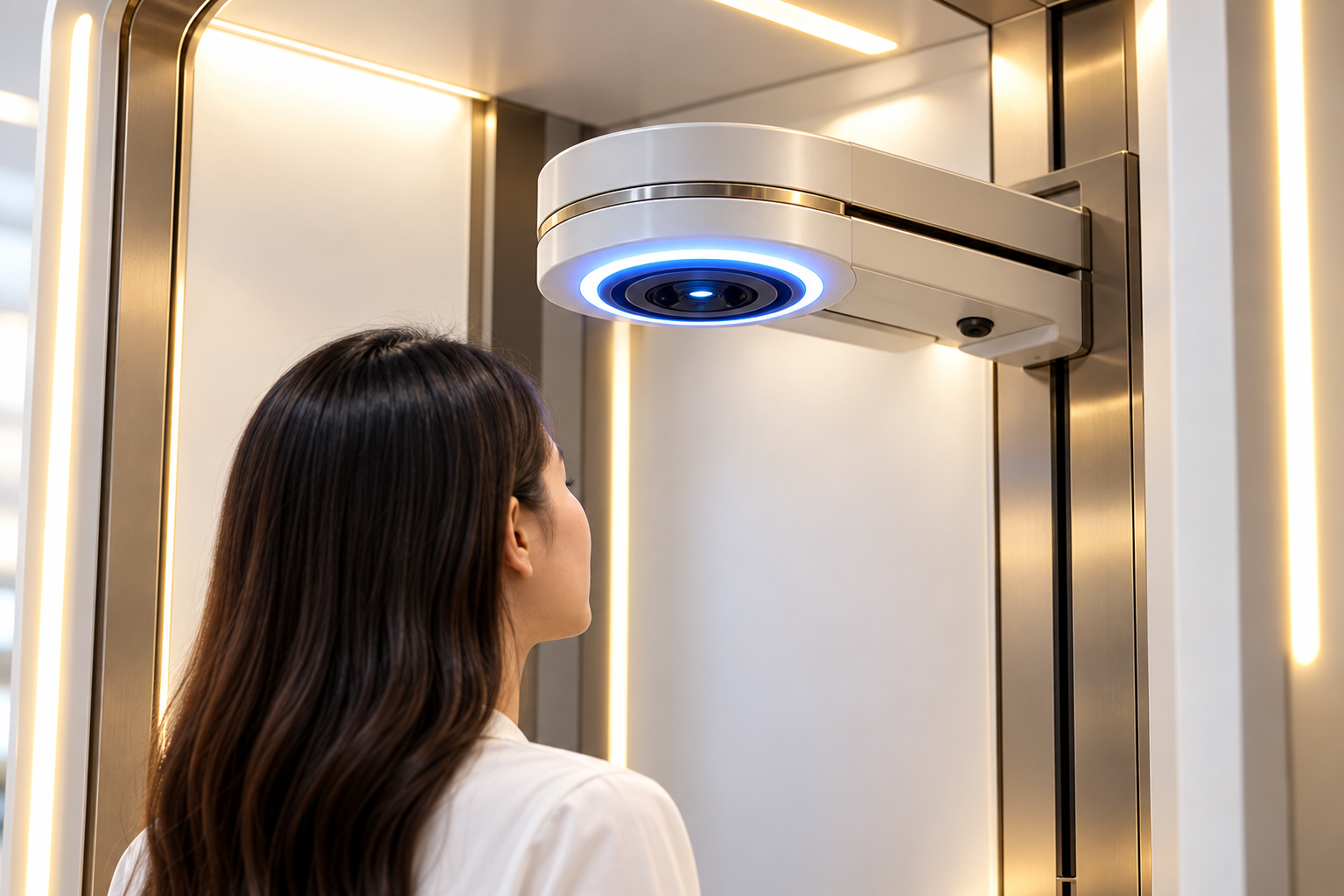 Close view of the Dr.AI intelligent movable scan head