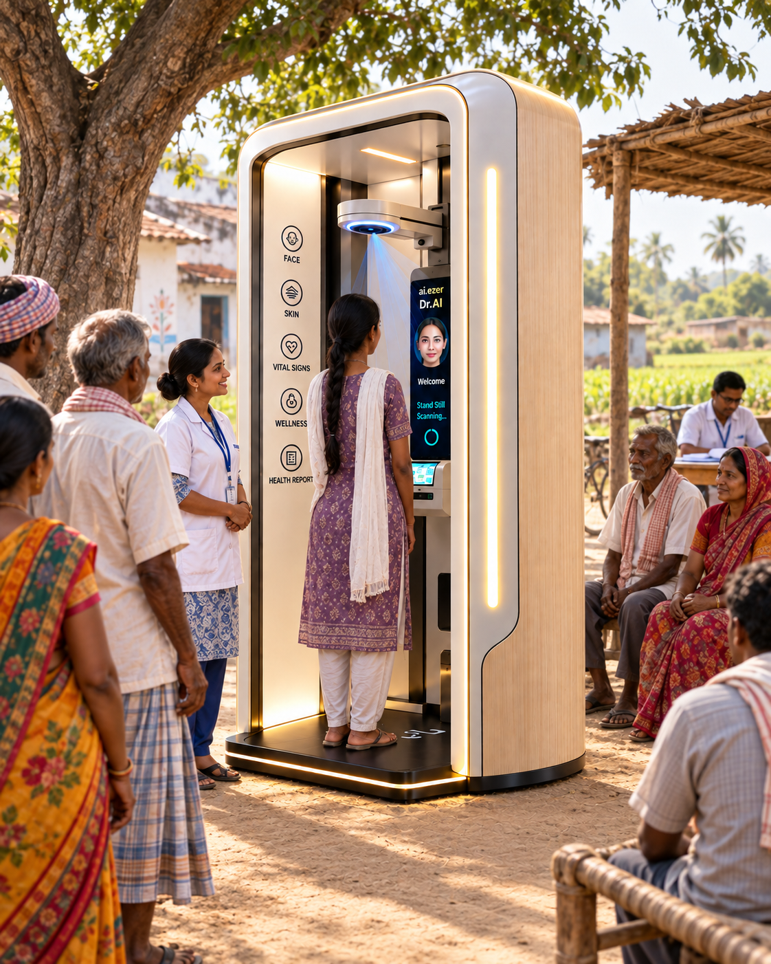 Dr.AI Smart Health Checkpoint in rural areas