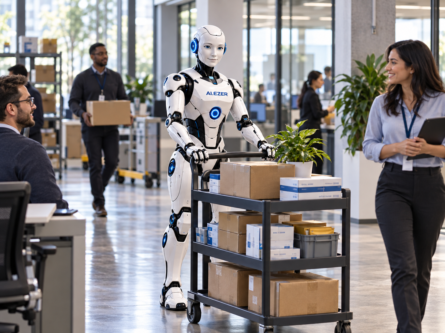 AI.EZER Humanoid — enterprise environments