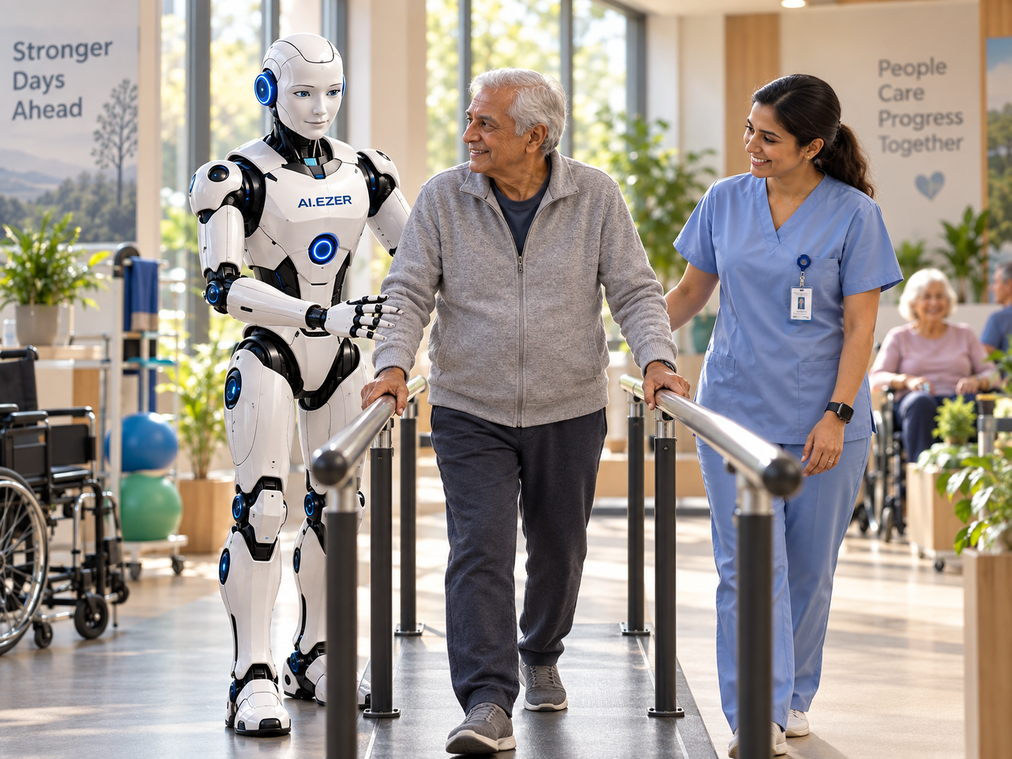 AI.EZER Humanoid — healthcare assistance