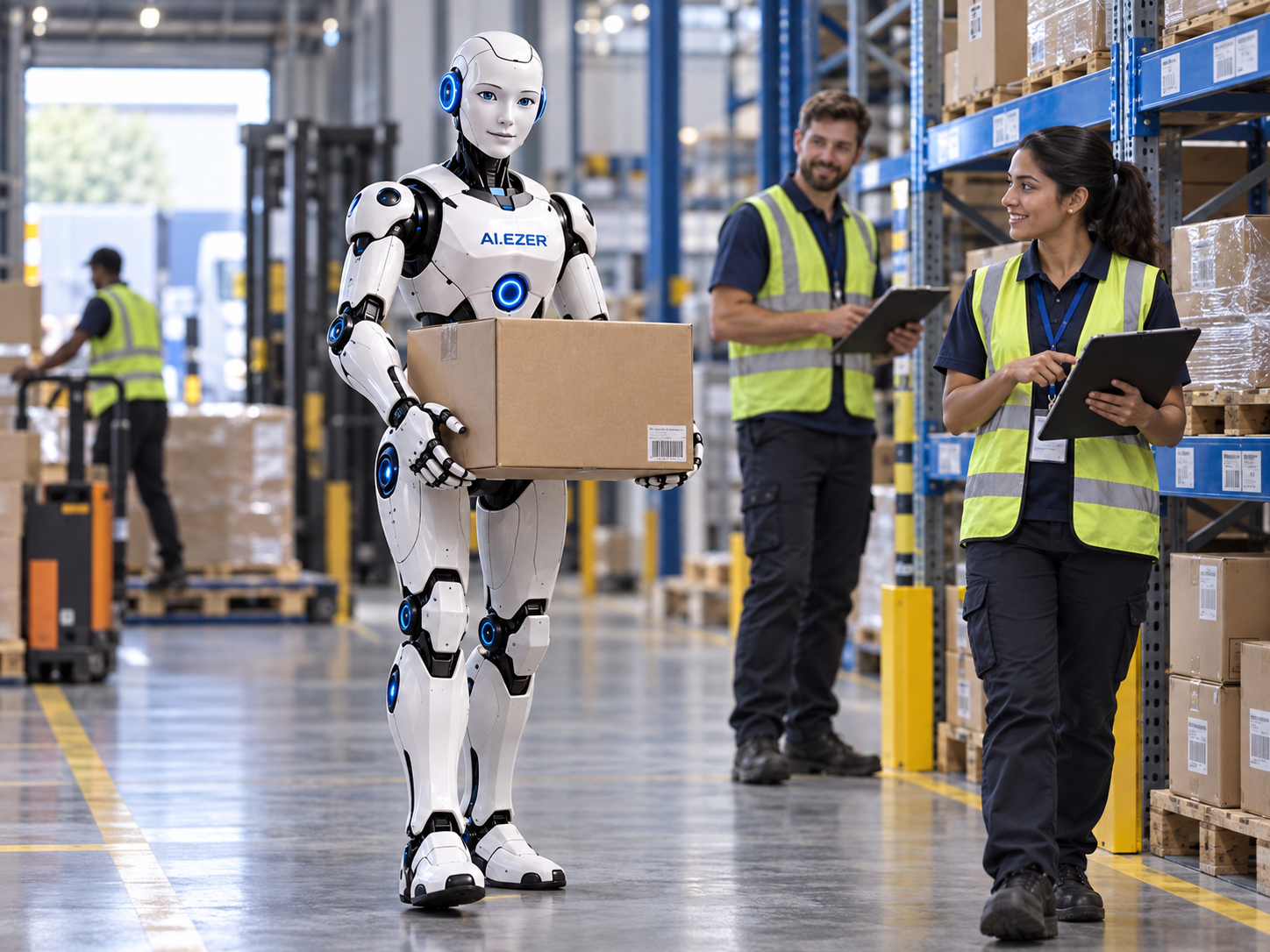 AI.EZER Humanoid — industrial support